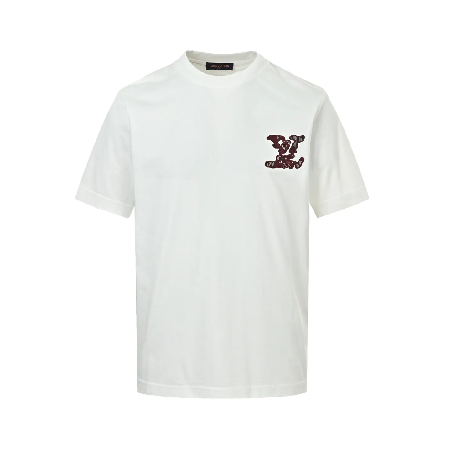 Louis Vuitton/Louis Vuitton 26ss cloud old flower patch embroidered short sleeves